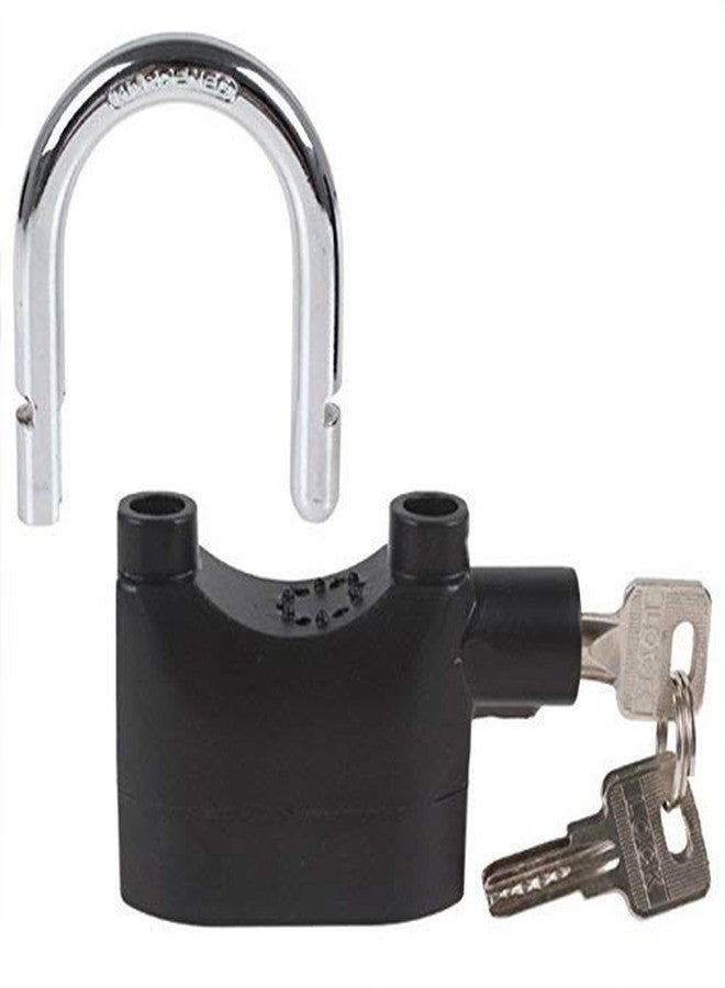 GION Impex Electronic Alarm Padlock Metal Lock Anti Theft System with Burglar Smart Alarm Siren Motion Sensor Secure for Home Door gate Cycle Shop Bike Office Shutter (Black) - Image 2